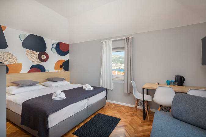 Studio s pogledom na more, Solar Beach Inn u neposrednoj blizini mora, Stobreč, Dalmacija Stobreč