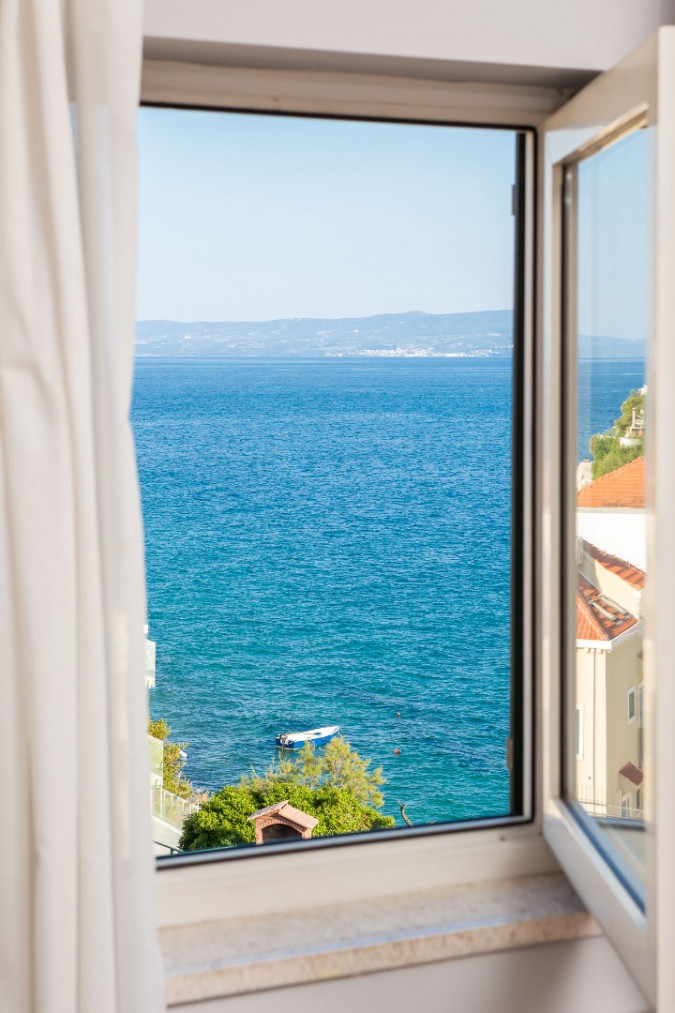 Studio s pogledom na more, Solar Beach Inn u neposrednoj blizini mora, Stobreč, Dalmacija Stobreč